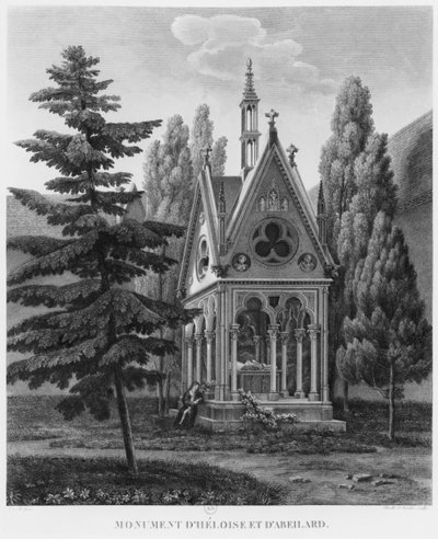 Tomb of Heloise and Abelard, Musee des Monuments Francais, illustration from 